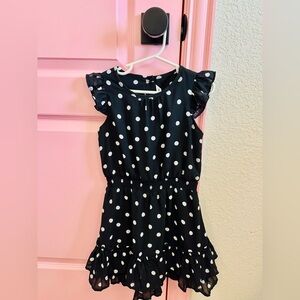 Polka Dot Ruffle Sleeve Kids Dress